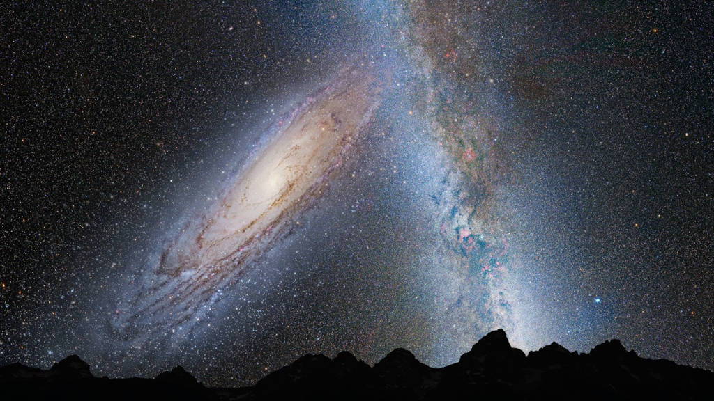 Calea Lactee și Andromeda