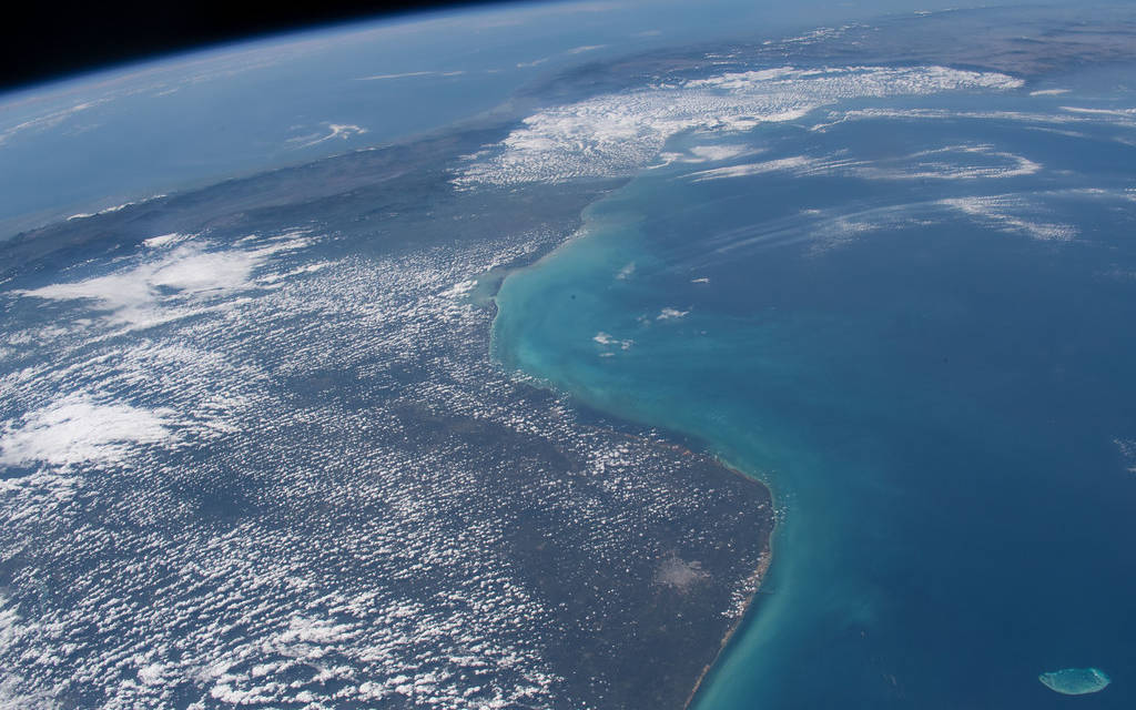 Peninsula Yucatan văzută de pe SSI